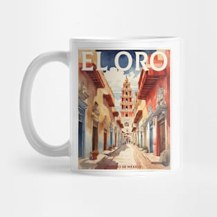 El Oro Estado de Mexico Vintage Tourism Travel Mug